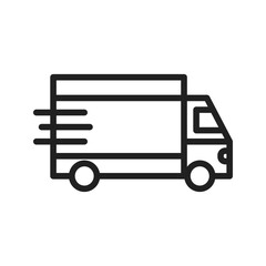 Delivery Truck icon vector image. Suitable for mobile apps, web apps and print media.