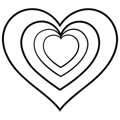 Clean Line Art of Hearts
