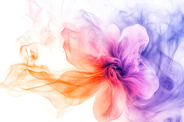 Obraz premium Ethereal Smoke Flower Dreamlike Colors Swirling Petals Gentle Breeze