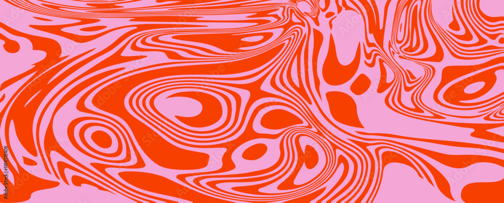 Poster pink red color yummy texture swirl twirl twisted pattern. abstract vector cream or jelly background.