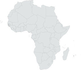 Detailed national location map of RÉUNION within the great continent of Africa