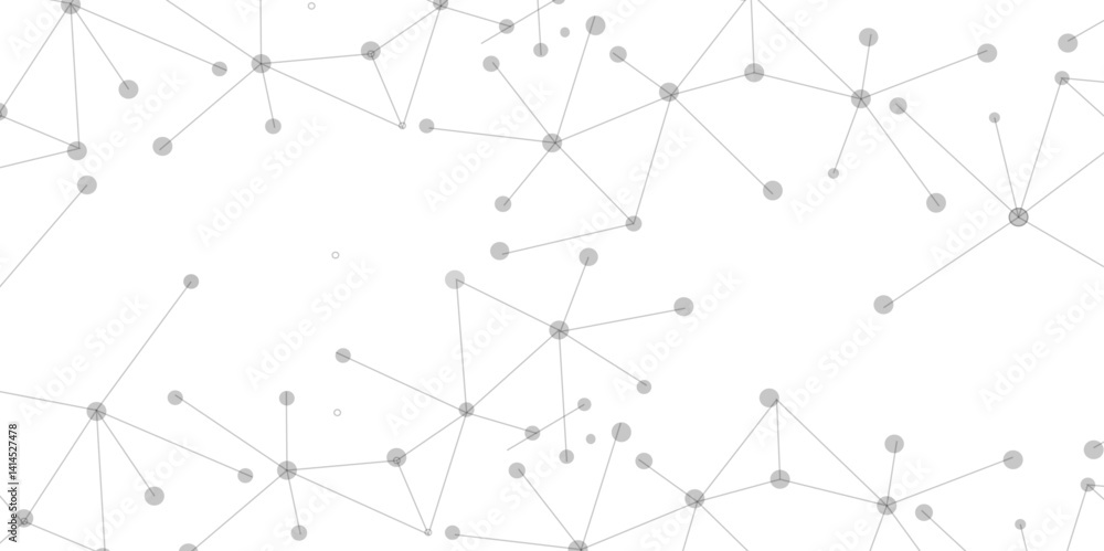 Poster technology abstract white digital background of connected dot with black line .many squares and rect