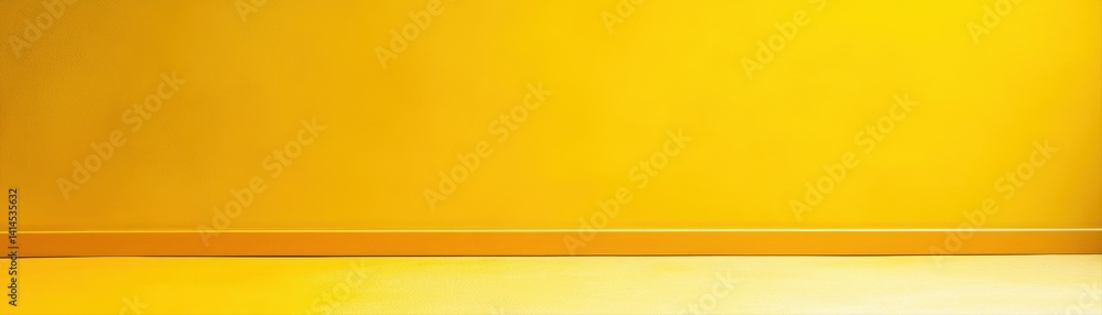 Poster the bright yellow wall provides ample visual communication copy space for text with a three-standard