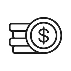 Money icon vector image. Suitable for mobile apps, web apps and print media.