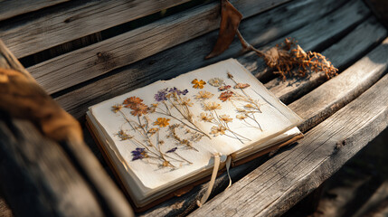 Capture Nature’s Beauty in Artistic Coral Sketchbook with Pressed Wildflower Inserts and Premium Textured Pages