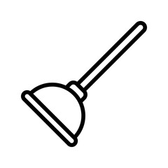 Plunger icon vector image. Suitable for mobile apps, web apps and print media.