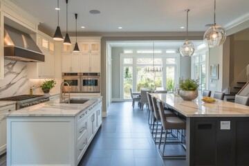 Minimalist High-End Kitchen Design A sleek and elegant kitchen with seamless design