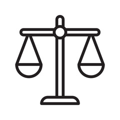 Scales icon vector image. Suitable for mobile apps, web apps and print media.