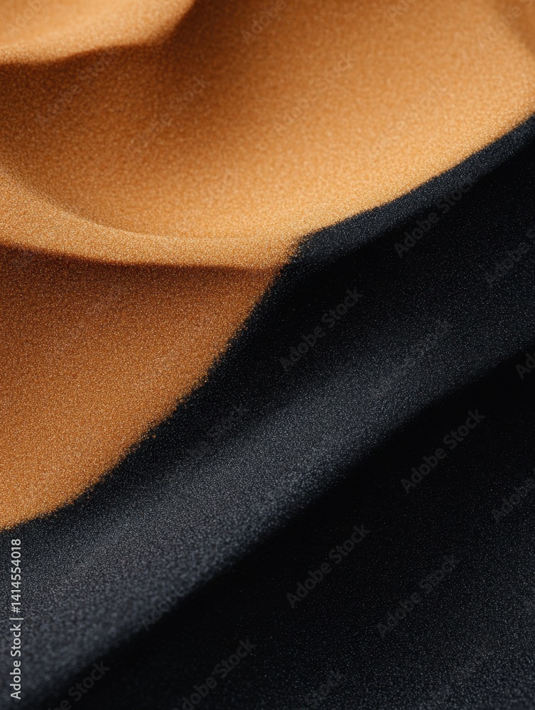 Aufkleber abstract interplay of golden sand and dark fabric creating a captivating contrast with light and sha
