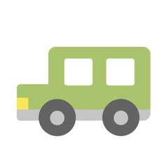 Naklejka premium Simple vector illustration of green car