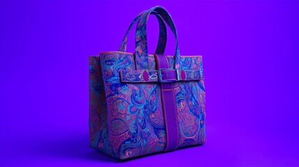 Vibrant woven nylon tote with clip closure in bold colors, durable design, versatile carry companion