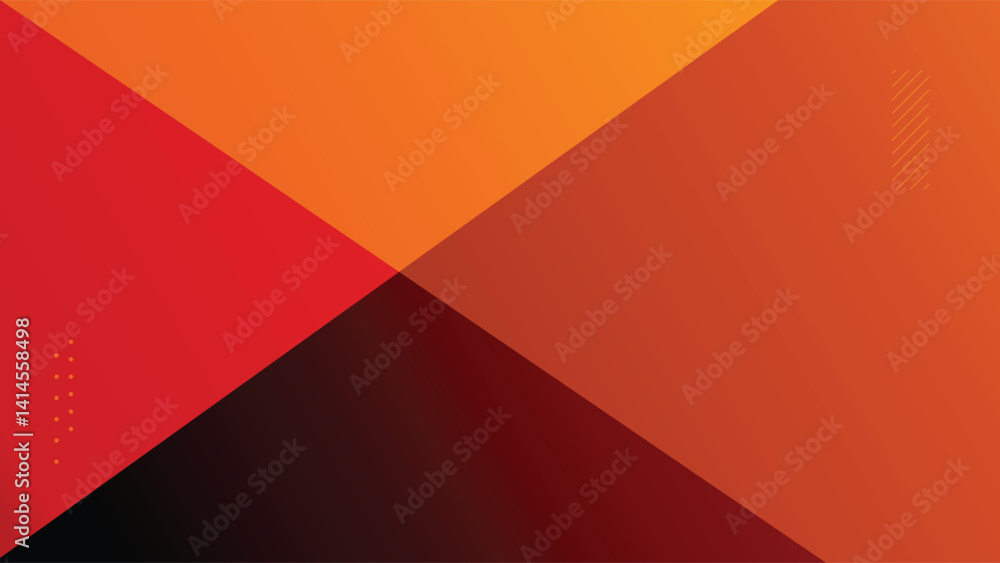 Aufkleber bold abstract background with layered red and orange shapes ideal for modern design applications