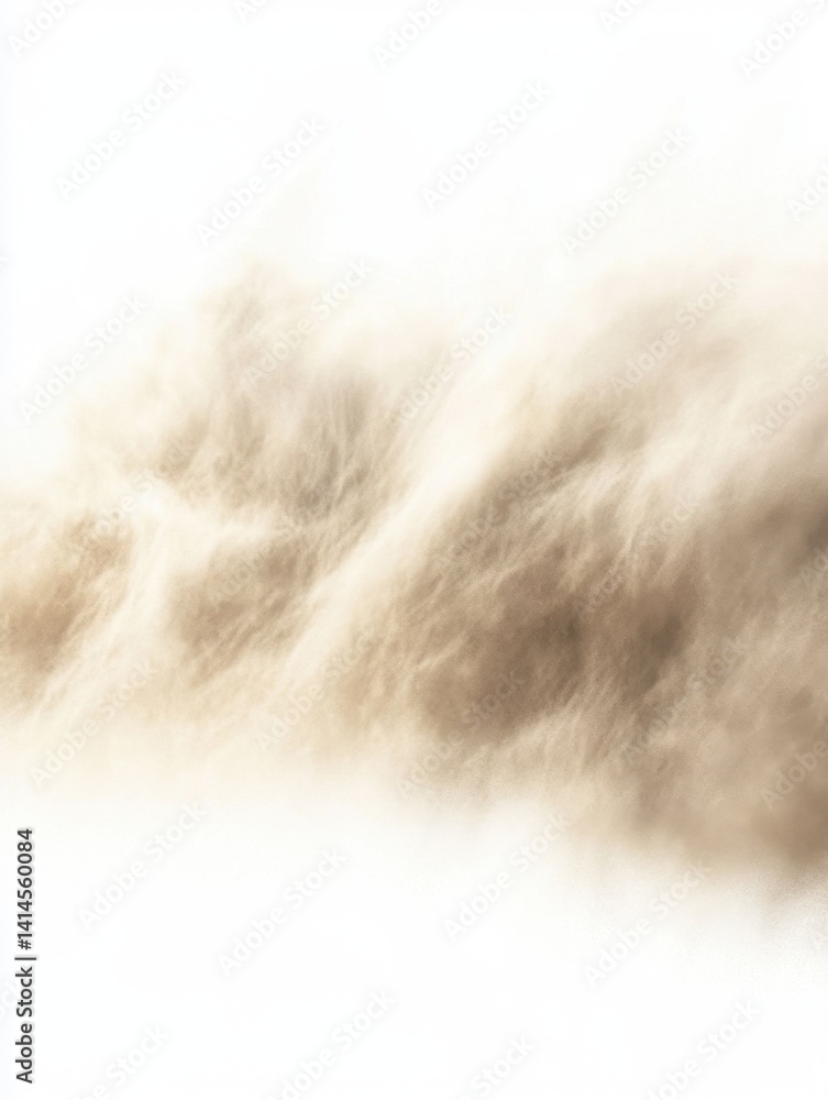 Poster ethereal sand dune landscape with dreamy texture and soft focus in desert environment