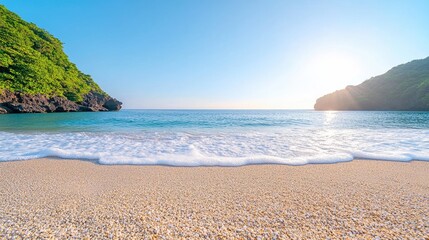 Tranquil beach panorama serenity summer vacation tropical paradise