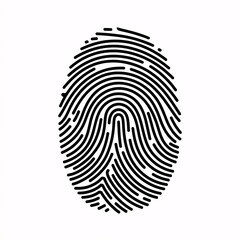 Detailed Black and White Fingerprint Highlighting Unique Ridge Patterns.
