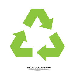 recycle symbol on white background