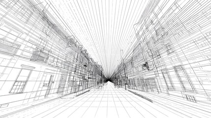 Rectangles in perspective, creating depth and dimension - landscape dimension abstract rectangle tunnel