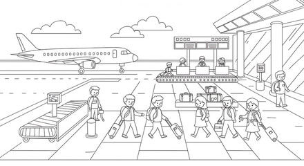 Obraz premium Abstract Black And White Geometric Design With Intersecting Lines And Shapes