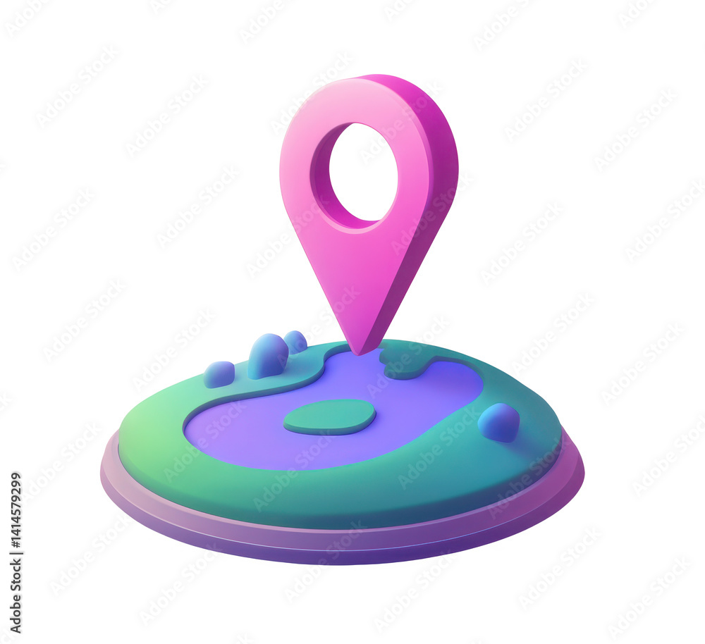 Poster navigation point symbol for app design