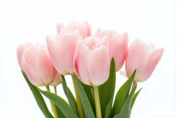 bunch of white tulips sitting on top of a table