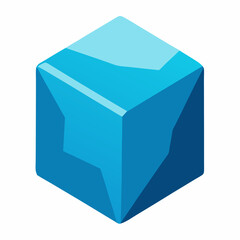 Cube vector on white background.