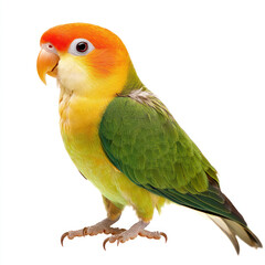 red parrot isolated on white