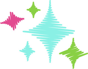 Doodle Cute Kids Scrapbook Scribble Handdrawn Colorful Drawing Decoration Fun School Art Element Illustration Sticker Line Vector