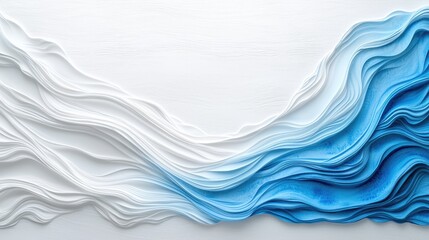 Abstract blue and white wave texture background image dynamic swirl design minimalist style