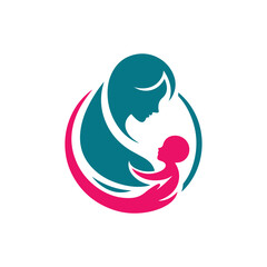 mother's day vector silhouette clip art illustration