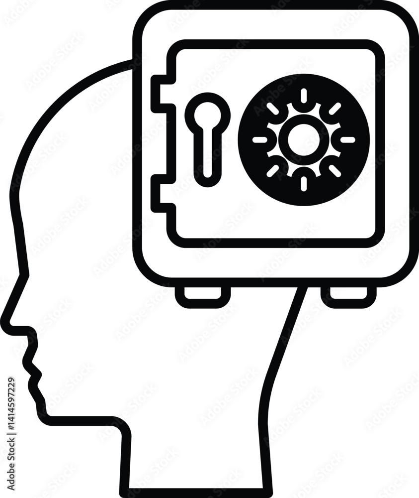 Poster head with a lock on it