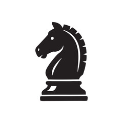 black chess horse