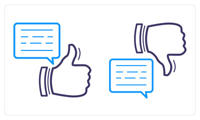 Positive Comment and Negative Comment - obrazy, fototapety, plakaty