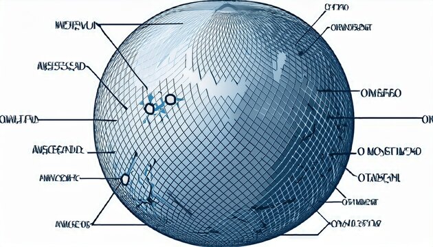 A clean vector illustration of a Bloch sphere representing qubit states, featuring precise geometry, labeled axes and quantum information concepts on a white background. A modern educational quantum c