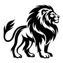 Majestic Lion Vector Illustration Showing Power and Regal Strength, Perfect Symbol