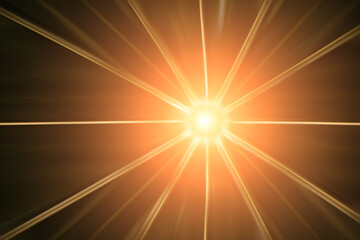 Obraz premium Bright flash with concentric rays