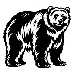 Majestic Black Bear Standing Proudly, a Symbol of Wildlife and Nature