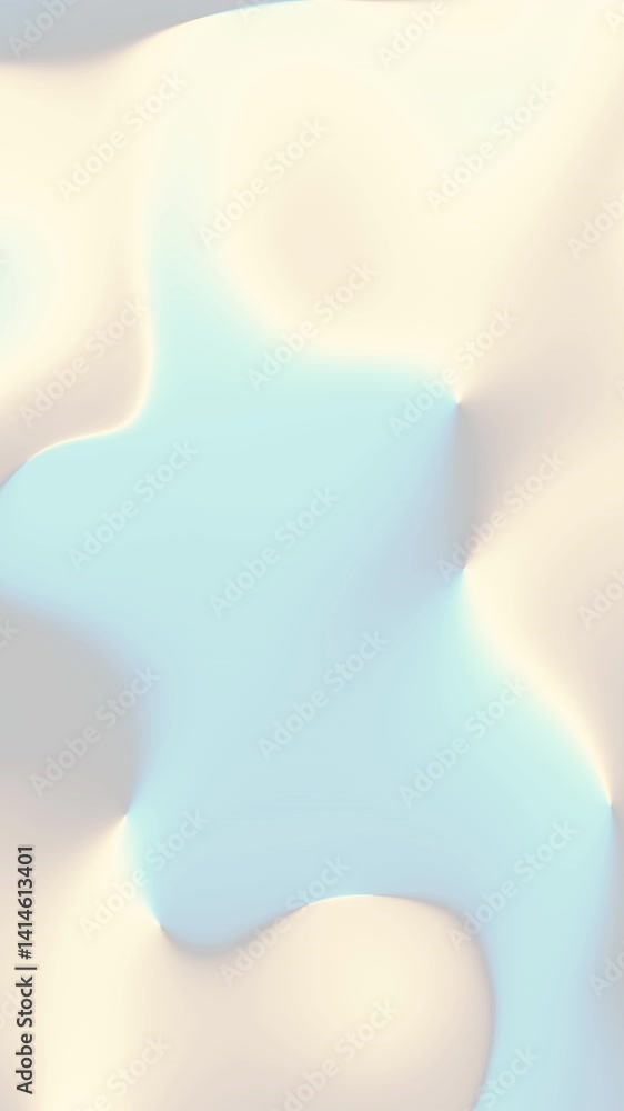 Poster Blue color light vertical background. Music abstract modern technology smooth wave. Trendy blue gradient colorful wave animation. Seamless loop 4k.