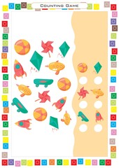 Worksheets for children – kids activity – counting game