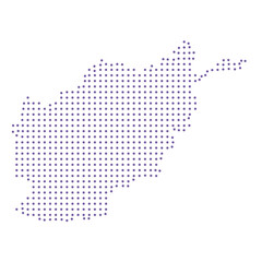 Fototapeta premium Afghanistan map dotted pattern design purple circle