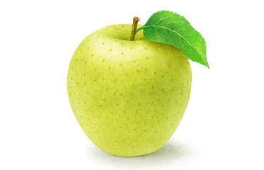 青りんご イラスト 水彩 白バック