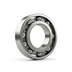 Precision Component: Ball Bearing Assembly Isolated on a White Background