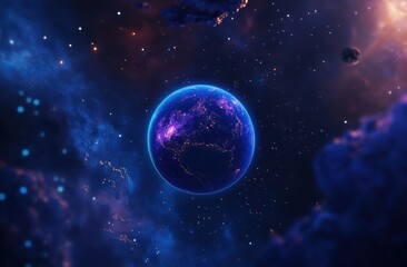 Obraz premium Earth in the Cosmic Dance