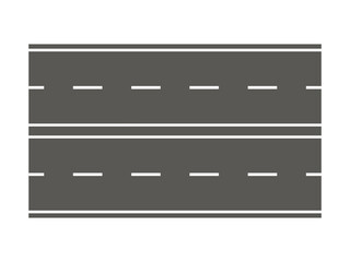 3d winding road on a white isolated background. Road way location infographic template, simple curved road vector illustration