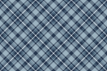 Elegant diagonal plaid pattern in cool blues and grays.  Perfect for textile design, website backgrounds, or stationery.