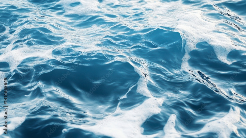 Poster close-up view of ocean waves with whitecaps and textured water surface.