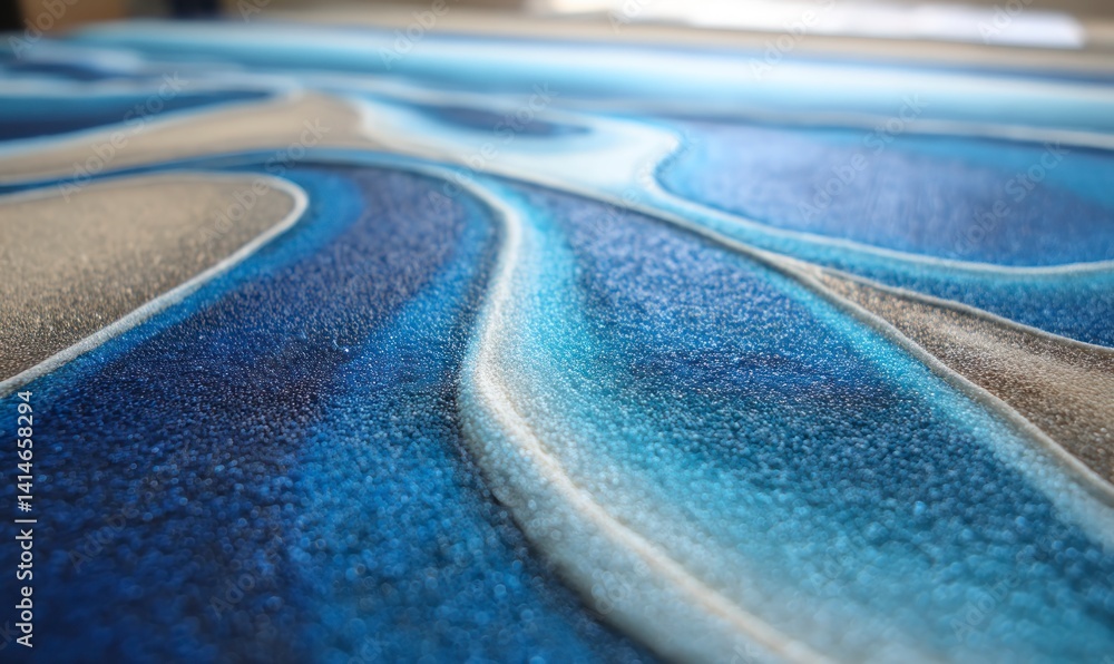 Poster abstract blue and gray flowing pattern texture for modern design