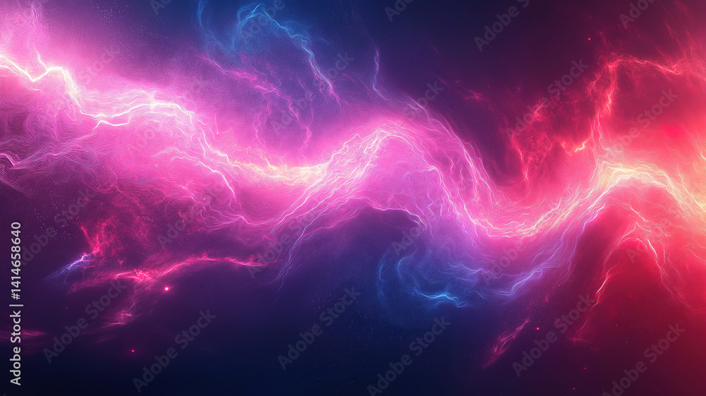 Poster abstract data transfer concept in a futuristic cyberspace background illustrating technological prog