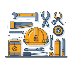 construction flat design