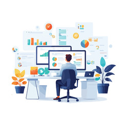 graphic designer business illustration  