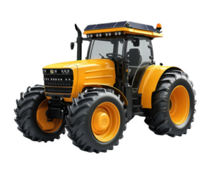 solar powered electric tractor showcasing sustainable technology and modern design. This innovative vehicle is ideal for eco friendly farming and agricultural practices